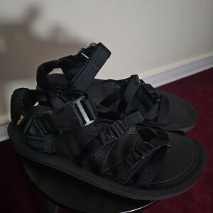 Black Sport Strappy Outdoor Sandals TEVA